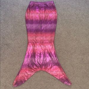 Justice pink and purple mermaid tail swim coverup